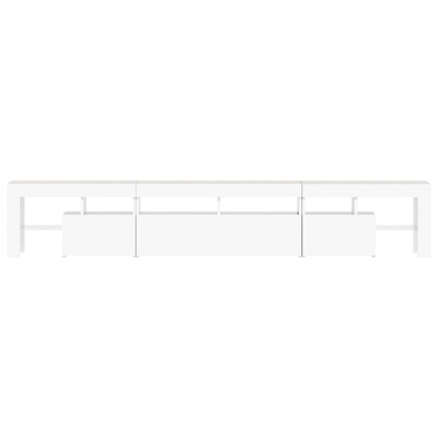 vidaXL Szafka pod TV z oświetleniem LED, biała, 230x36,5x40 cm