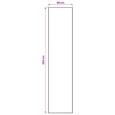 Chodnik dywanowy LESAKA srebrny 80 x 350 cm Aksamit diamentowy