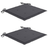 vidaXL Składane krzesła ogrodowe, 2 szt., poduszki, drewno akacjowe