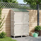 Shed ogrodowy Biały 106 x 56 x 176,5 cm Drewno Świerkowe
