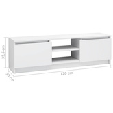 vidaXL Szafka pod TV, wysoki połysk, biała, 120x30x35,5 cm
