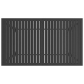 Stół ogrodowy, antracytowy, 140x80x72 cm, stal