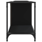 vidaXL Szafka pod TV, czarna, 203x37x50 cm, materiał drewnopochodny