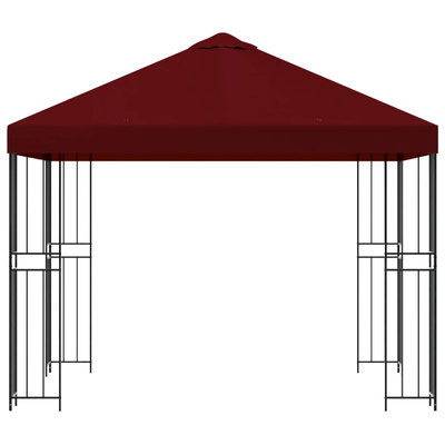 Altana 3 x 3 m bordowy Poliester i Stal 190 gsm