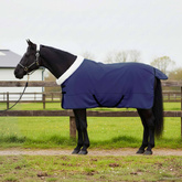Koc dla Koni Granatowy 145 cm Polarowy fleece
