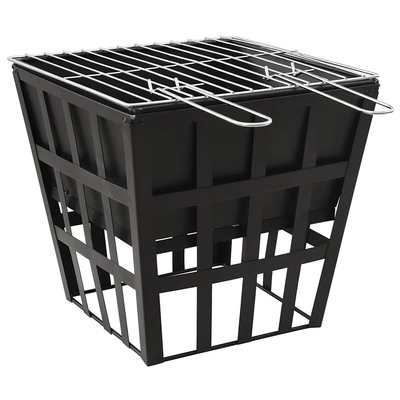 Palenisko i grill 2-w-1, 34 x 34 x 48 cm, stal