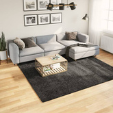 vidaXL Dywan z długim włosiem PAMPLONA, antracytowy, 240x240 cm