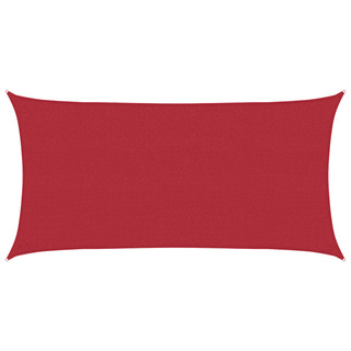 Żagiel przeciwsłoneczny czerwony 2 x 6 m HDPE