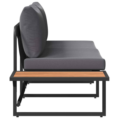 Sofa Ogrodowa z poduszką Antracyt 200,5 x 70 x 85,5 cm Stal