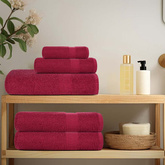 8-cz. zestaw ręczników, FROGN, bordo, 360 g/m²