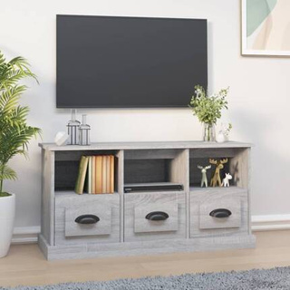 vidaXL Szafka pod TV, szary dąb sonoma, 100x35x50 cm