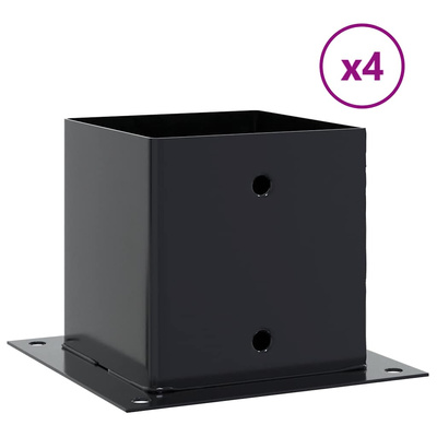 Podstawy słupków kwadratowe 4 szt. Antracyt 141x141 mm