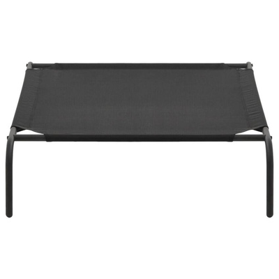 vidaXL Legowisko dla psa, na podwyższeniu, czarne, XL, textilene