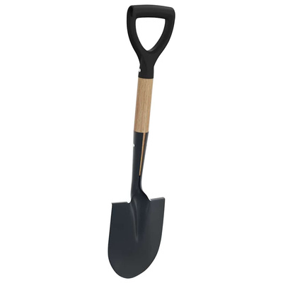 Łopata Czarny 68,5 cm Stal Powlekana i Lite Drewno