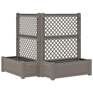 Duża doniczka z trelą 2 pcs Szary 143 x 143 x 133,5 cm PP