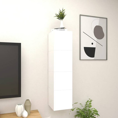 vidaXL Wiszące szafki telewizyjne, 4 szt., białe, 30,5x30x30 cm