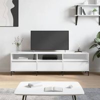 vidaXL Szafka pod TV, biała, 150x30x44,5 cm, materiał drewnopochodny model standard