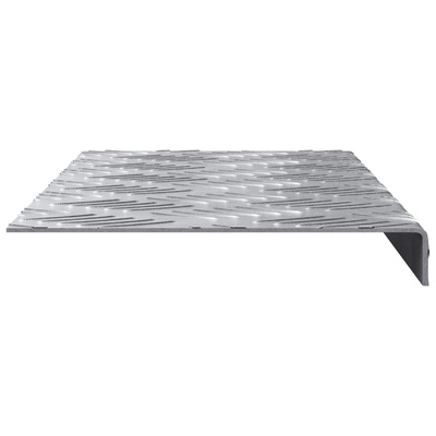 Stopień Prostokątny 15 pcs Srebrny 60 x 18 x 2,5 cm Aluminium