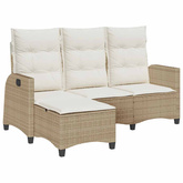 Rozkładana Sofa Ogrodowa z Poduszkami w Kształcie Litery L