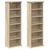Kabinet na płyty CD 2 szt. dąb Sonoma 60 x 17 x 92 cm