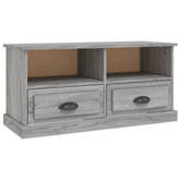 vidaXL Szafka pod TV, szary dąb sonoma, 93x35,5x45 cm