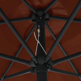 Parasol ogrodowy na aluminiowym słupku, 270x246 cm, terakota