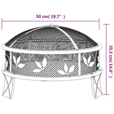 vidaXL Palenisko z pogrzebaczem, 50 cm, XXL, stal