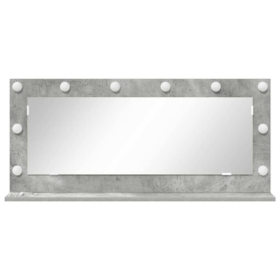 Lustro toaletowe Prostokątny Betonowy szary 100 x 45 x 18 cm