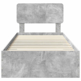 Ramka łóżka Betonowy szary 70 x 190 cm Drewno inżynieryjne