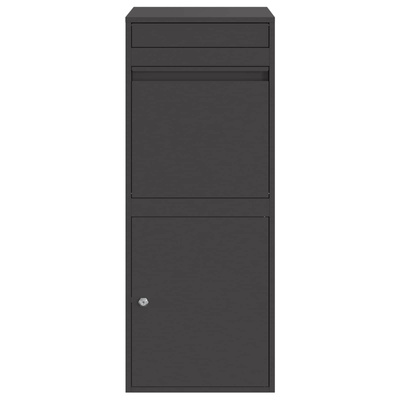 Skrzynka na przesyłki z drzwiami Czarny 41 x 38 x 103 cm Stal