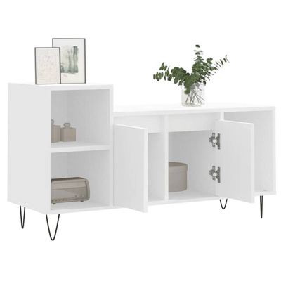 vidaXL Szafka pod TV, biała, 100x35x55 cm, materiał drewnopochodny wariant 4