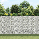 Wysokie donice gabionowe, 3 szt., 30x30x200 cm, żelazo
