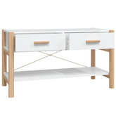 vidaXL Szafka pod TV, biała, 82x38x45 cm, materiał drewnopochodny