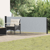 Rozkładany boczny markiz Szary 300 x 100 cm Poliester