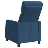 Fotel recliner niebieski tkanina