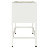 Podwyższona doniczka ogrodowa Biały 60 x 26 x 48 cm Stal