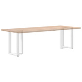 Nogi do stołu jadalnego w kształcie litery T 2 szt. Białe 50x35x(72-73) cm Stal