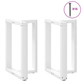 Nogi do stołu jadalnego w kształcie litery T 2 szt. Białe 50x35x(72-73) cm Stal