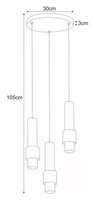 Lampa wisząca K-4718 z serii PERN KAJA 3xGU10