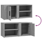 vidaXL Szafka pod TV, szary dąb sonoma, 80x31,5x36 cm