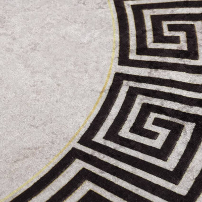 vidaXL Dywan z możliwością prania, 120 cm, jasnobeżowy