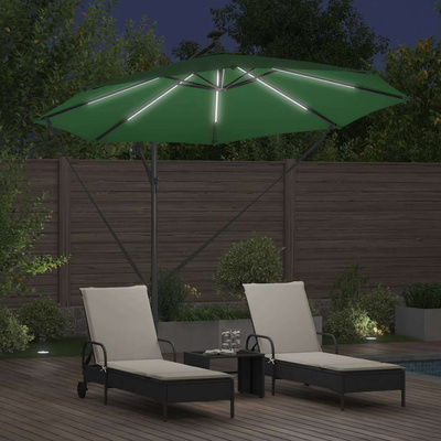 Parasol plażowy Ze LED Lights Zielony 294 x 294 x 248 cm