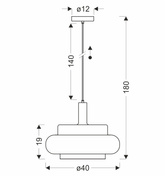Lampa wisząca Brizi szklana pojedyncza bursztynowy klosz do jadalni