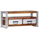 vidaXL Szafka pod TV, 90 x 30 x 40 cm, lite drewno z odzysku