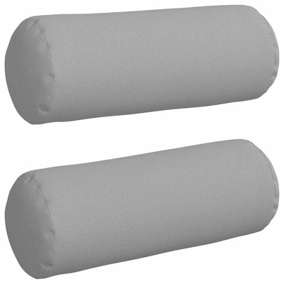 Poduszki Wałkowe 2 pcs Szary chmur ? 25 x 70 cm tkanina