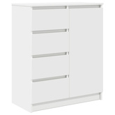 Komoda z szufladami Biała 71x35x84 cm Drewno klejone