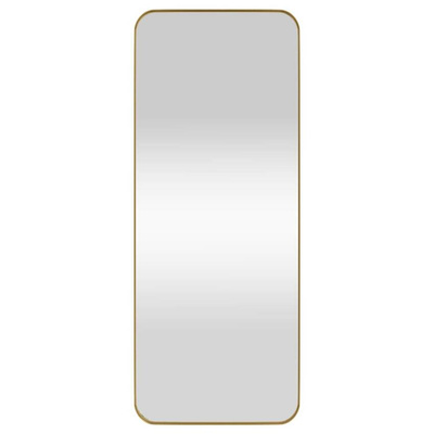 vidaXL Lustro ścienne, złote, 40x100 cm, prostokątne