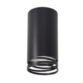 Lampa sufitowa tuba czarna metalowa GU10 pojedyncza