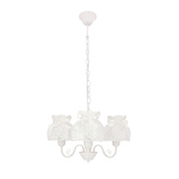 Lampa wisząca z abażurami Rossini biała potrójna do salonu E27