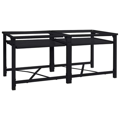 Podstawka na Pralkę 2 pcs Czarny 120 x 56 x 52 cm Stal